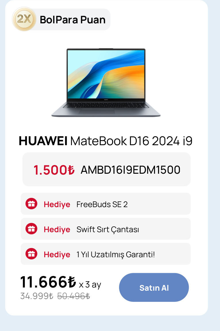HUAWEI MateBook D 16 2024 i9