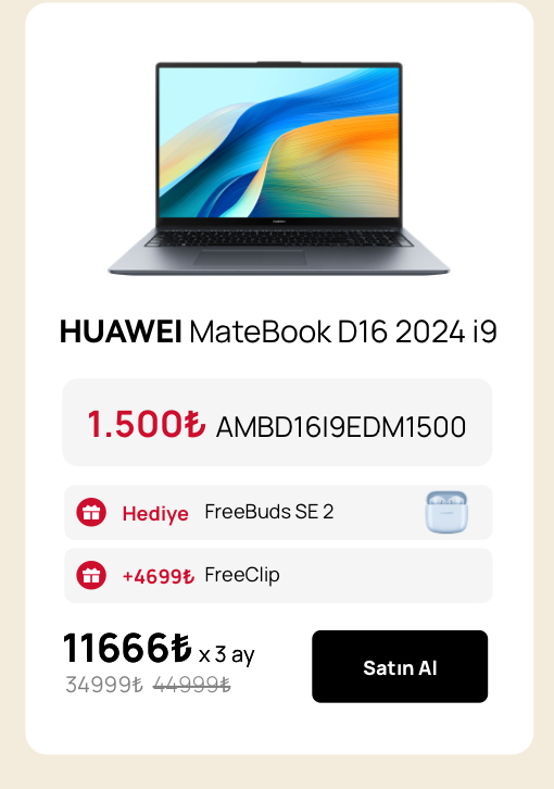 HUAWEI MateBook D 16 i9